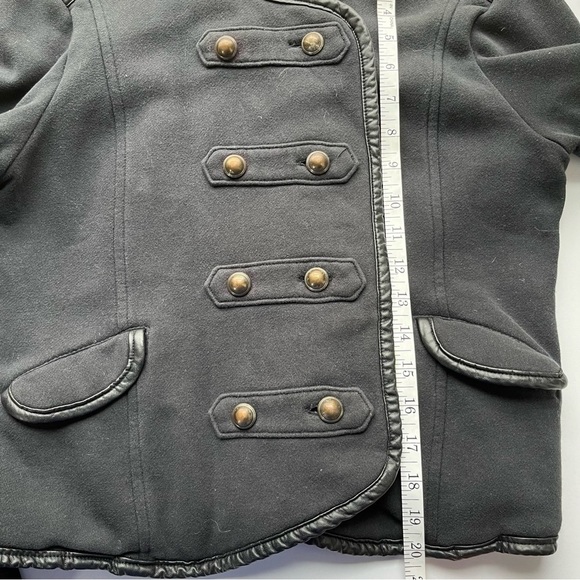 Aeropostale Button Up Military Style Fall Spring coat jacket Black Medium - Picture 9 of 10